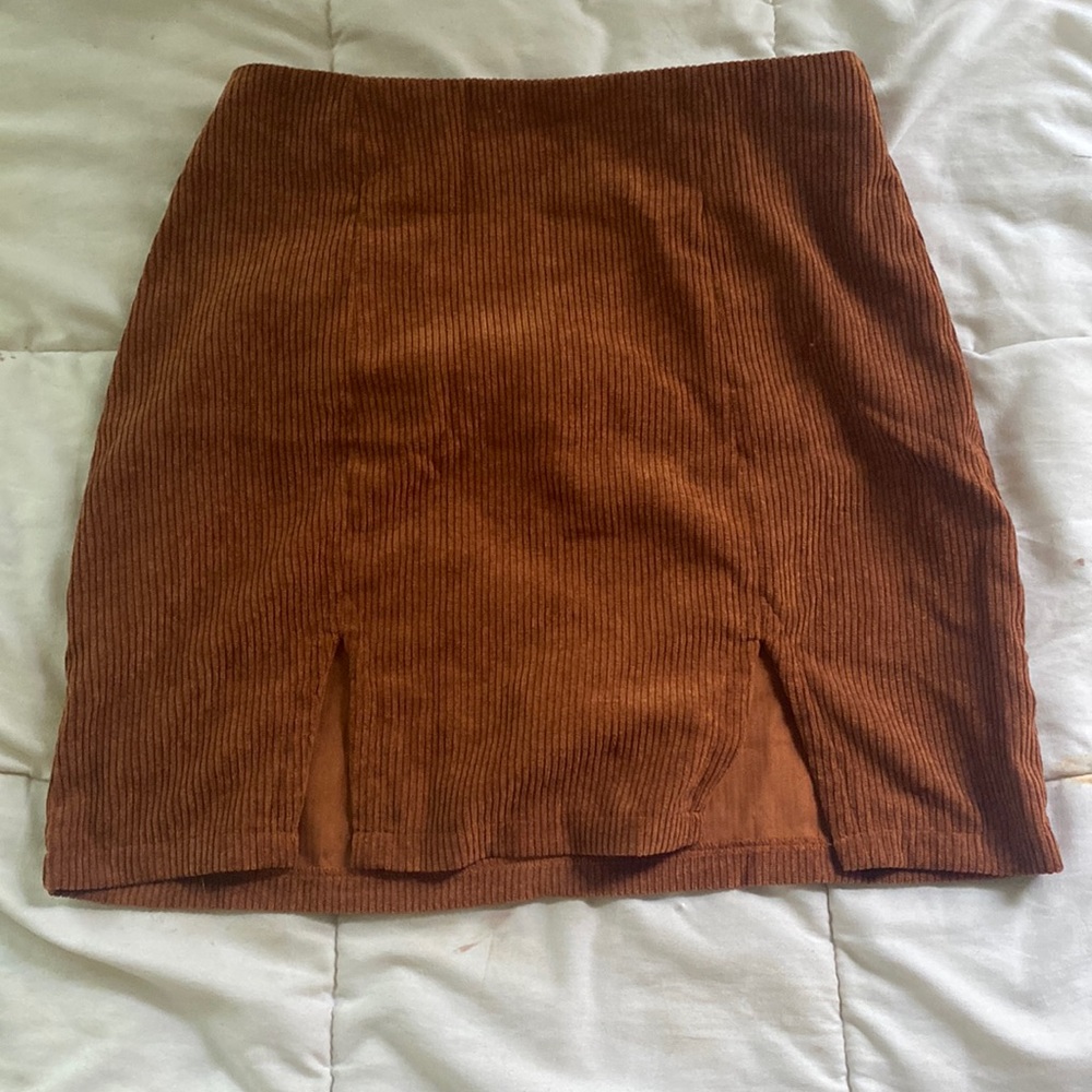 brown shein skirt